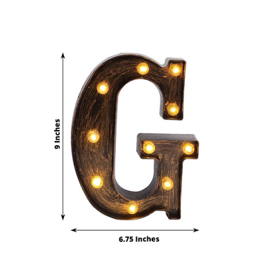 Effortless Setup of the Antique Black LED Marquee Letter G