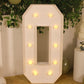 Giant LED Marquee Light Up Number "0", White 4ft Pre-Cut Foam Board with 10 Warm White Battery Operated LEDs, Glue Gun and Sticks