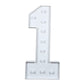 Giant LED Marquee Light Up Number "1", White 4ft Pre-Cut Foam Board with 10 Warm White Battery Operated LEDs, Glue Gun and Sticks
