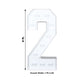 Giant LED Marquee Light Up Number "2", White 4ft Pre-Cut Foam Board with 10 Warm White Battery Operated LEDs, Glue Gun and Sticks