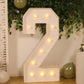 Giant LED Marquee Light Up Number "2", White 4ft Pre-Cut Foam Board with 10 Warm White Battery Operated LEDs, Glue Gun and Sticks