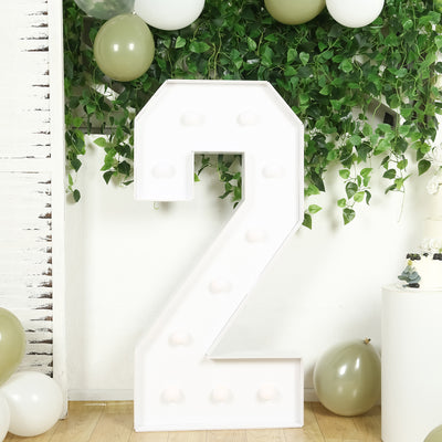 4ft White Giant LED Marquee Numbers