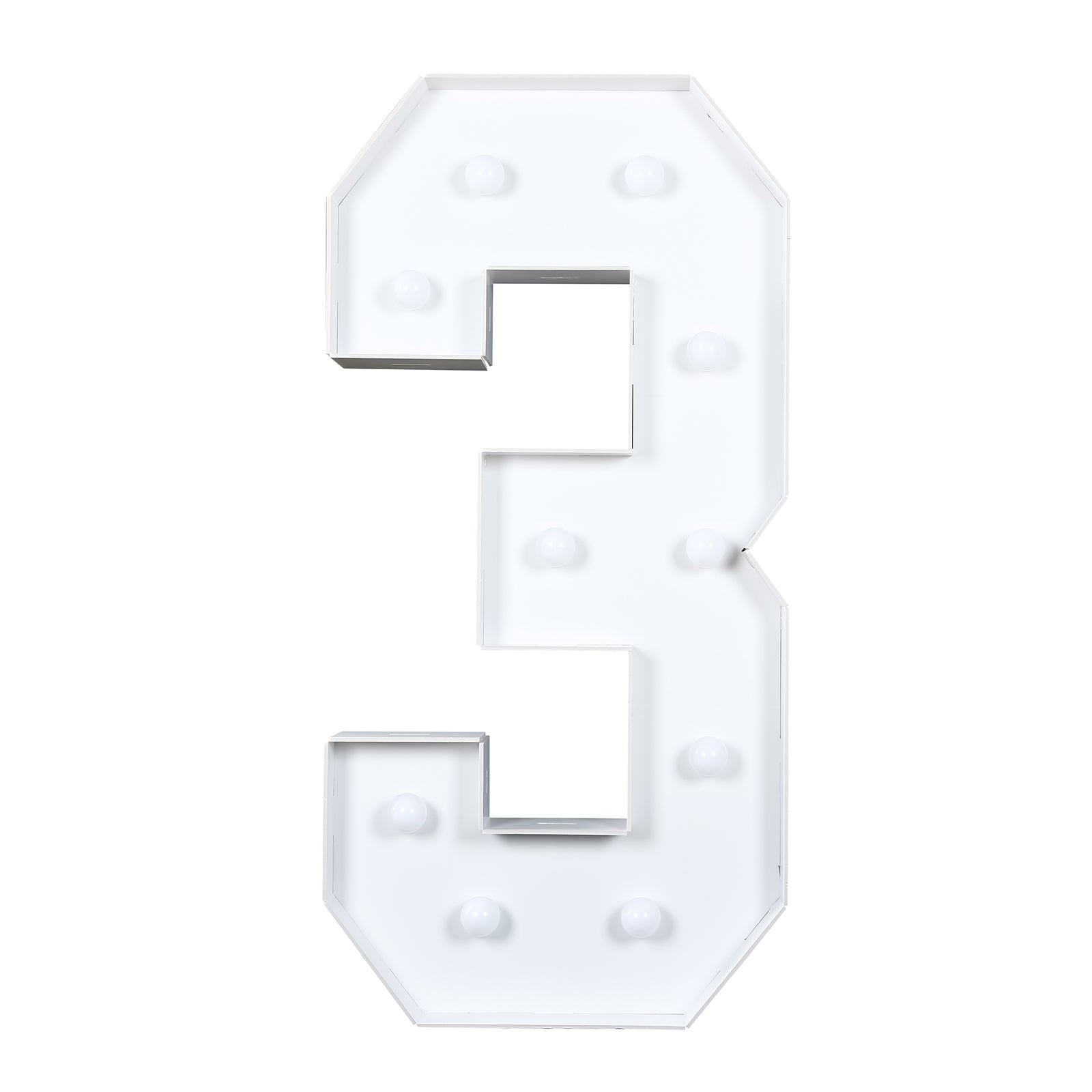4ft White LED Marquee Number 