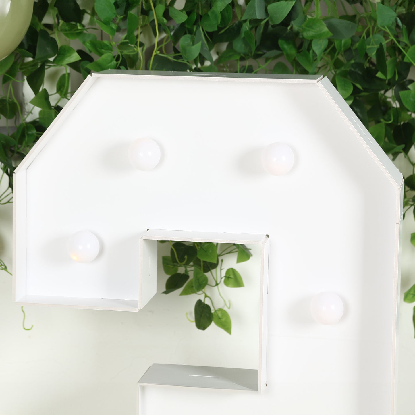 Giant LED Marquee Light Up Number "3", White 4ft Pre-Cut Foam Board with 10 Warm White Battery Operated LEDs, Glue Gun and Sticks