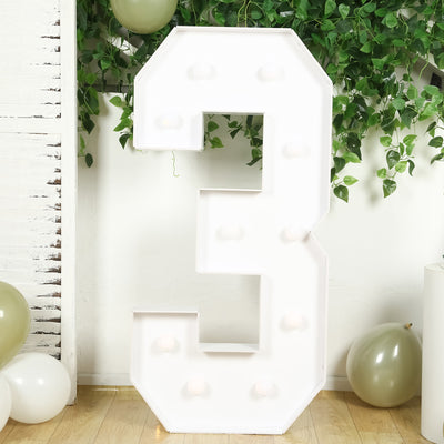 4ft White Giant LED Marquee Numbers