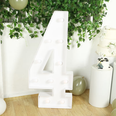 4ft White Giant LED Marquee Numbers