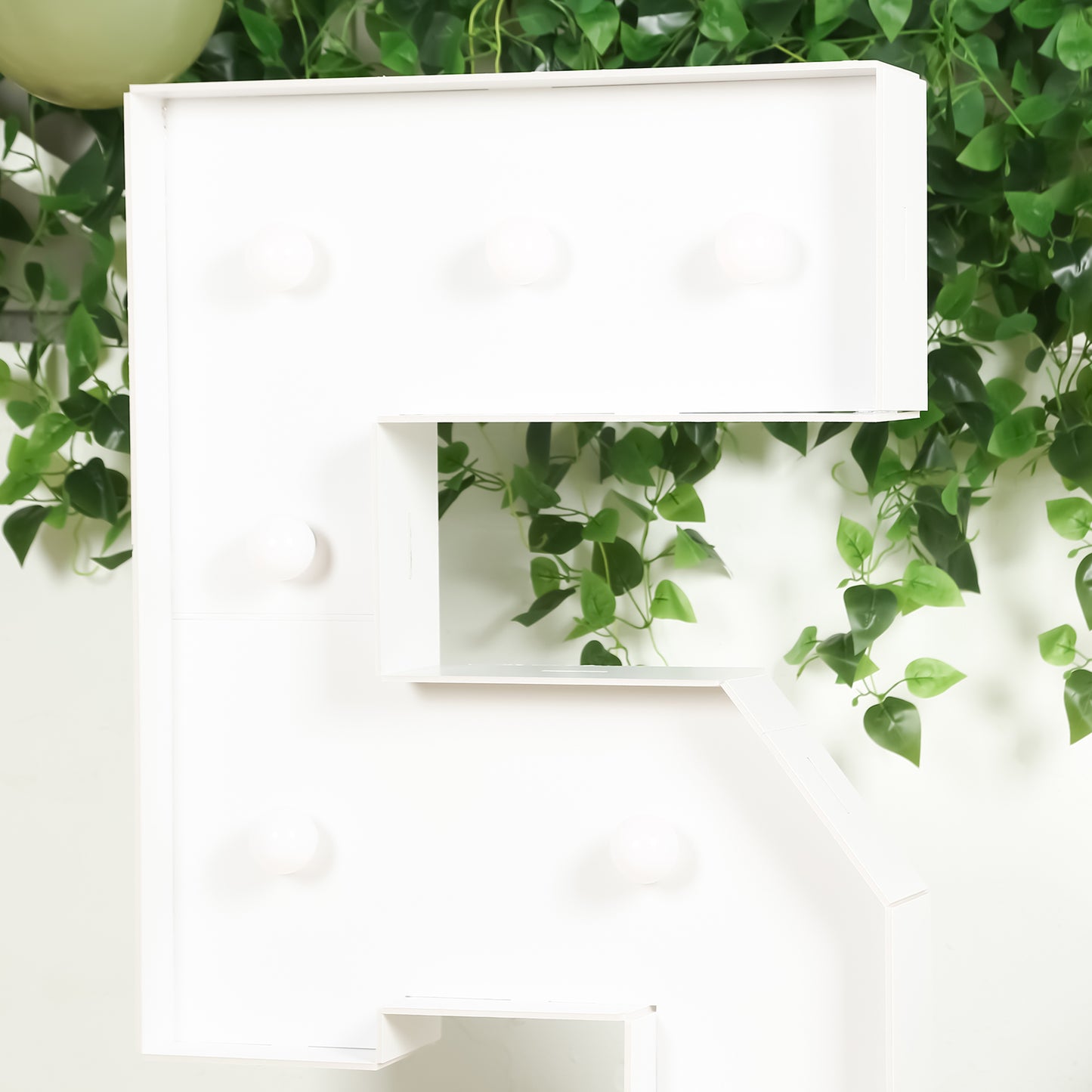 Giant LED Marquee Light Up Number "5", White 4ft Pre-Cut Foam Board with 10 Warm White Battery Operated LEDs, Glue Gun and Sticks