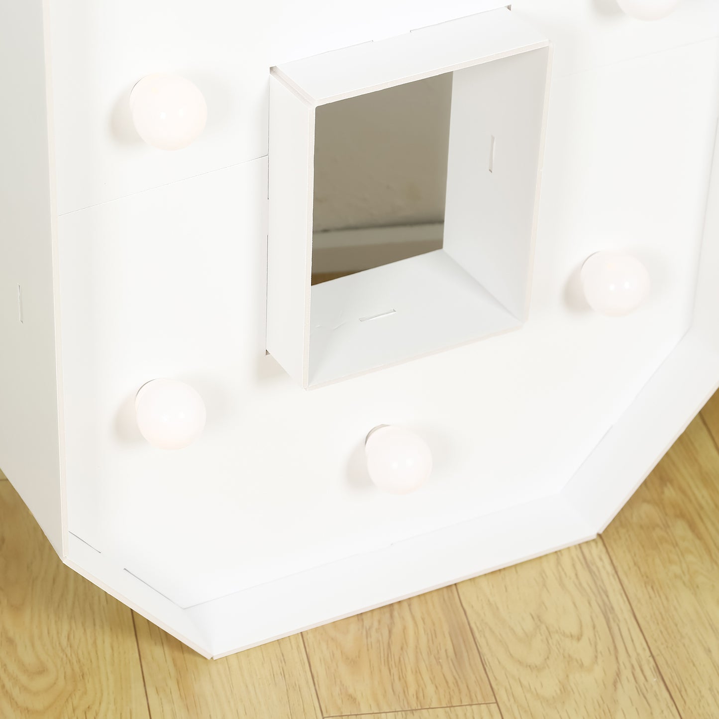 Giant LED Marquee Light Up Number "6", White 4ft Pre-Cut Foam Board with 10 Warm White Battery Operated LEDs, Glue Gun and Sticks