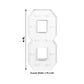 Giant LED Marquee Light Up Number "8", White 4ft Pre-Cut Foam Board with 10 Warm White Battery Operated LEDs, Glue Gun and Sticks