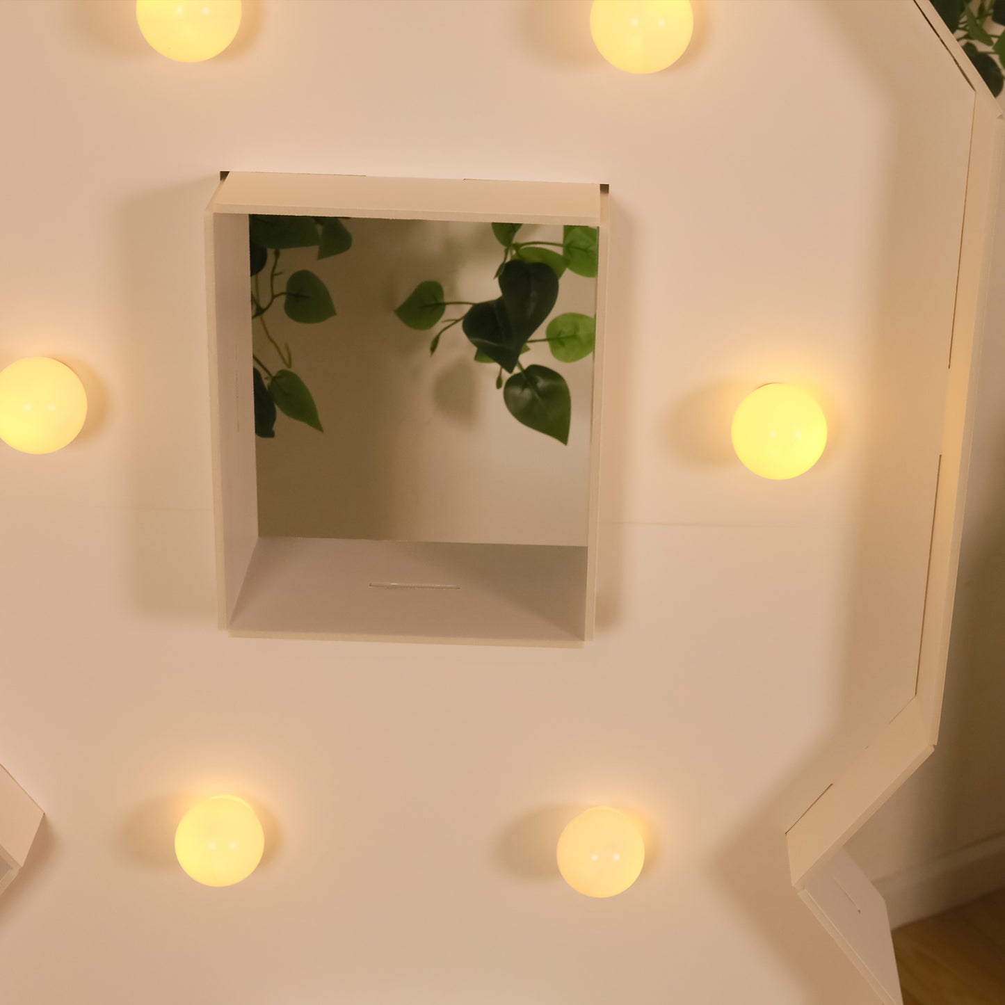 Giant LED Marquee Light Up Number "8", White 4ft Pre-Cut Foam Board with 10 Warm White Battery Operated LEDs, Glue Gun and Sticks