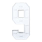Giant LED Marquee Light Up Number "9", White 4ft Pre-Cut Foam Board with 10 Warm White Battery Operated LEDs, Glue Gun and Sticks