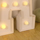 Giant LED Marquee Light Up Letter "A", White 4ft Pre-Cut Foam Board with 10 Warm White Battery Operated LEDs, Glue Gun and Sticks