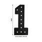Giant LED Marquee Light Up Number "1", Black 4ft Pre-Cut Foam Board with 10 Warm White Battery Operated LEDs, Glue Gun and Sticks