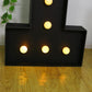 Giant LED Marquee Light Up Number "1", Black 4ft Pre-Cut Foam Board with 10 Warm White Battery Operated LEDs, Glue Gun and Sticks