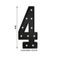 Giant LED Marquee Light Up Number "4", Black 4ft Pre-Cut Foam Board with 10 Warm White Battery Operated LEDs, Glue Gun and Sticks