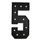 Giant LED Marquee Light Up Number "5", Black 4ft Pre-Cut Foam Board with 10 Warm White Battery Operated LEDs, Glue Gun and Sticks