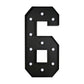 Giant LED Marquee Light Up Number "6", Black 4ft Pre-Cut Foam Board with 10 Warm White Battery Operated LEDs, Glue Gun and Sticks
