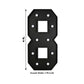 Giant LED Marquee Light Up Number "8", Black 4ft Pre-Cut Foam Board with 10 Warm White Battery Operated LEDs, Glue Gun and Sticks
