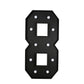 Giant LED Marquee Light Up Number "8", Black 4ft Pre-Cut Foam Board with 10 Warm White Battery Operated LEDs, Glue Gun and Sticks