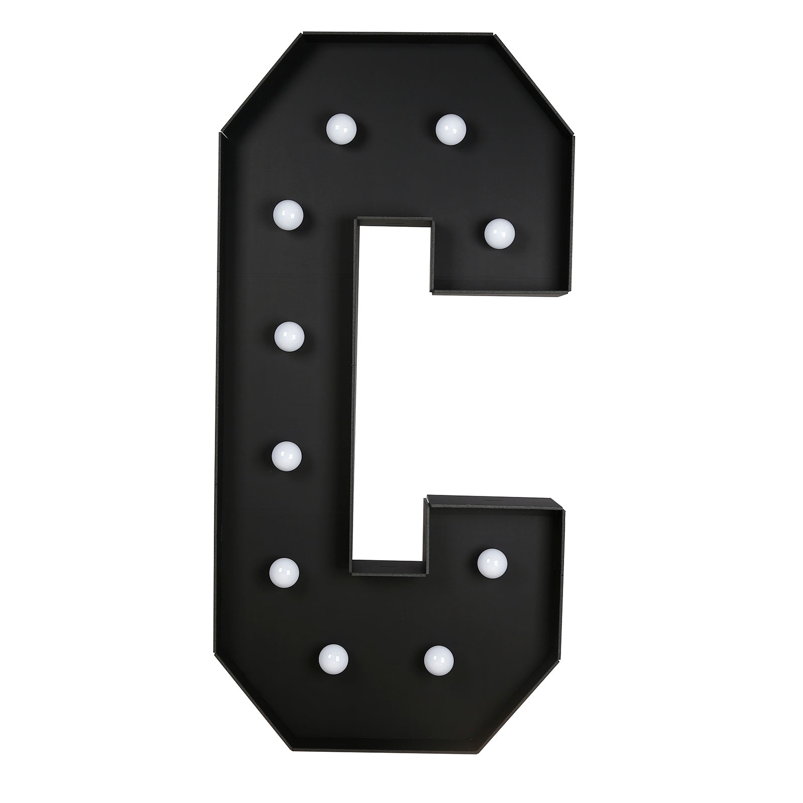 Foam Board LED Letter C 4ft Marquee Black | TCFLinen