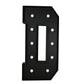Giant LED Marquee Light Up Letter "D", Black 4ft Pre-Cut Foam Board with 10 Warm White Battery Operated LEDs, Glue Gun and Sticks