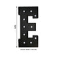 Giant LED Marquee Light Up Letter "E", Black 4ft Pre-Cut Foam Board with 10 Warm White Battery Operated LEDs, Glue Gun and Sticks