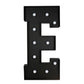 Giant LED Marquee Light Up Letter "E", Black 4ft Pre-Cut Foam Board with 10 Warm White Battery Operated LEDs, Glue Gun and Sticks