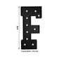 Giant LED Marquee Light Up Letter "F", Black 4ft Pre-Cut Foam Board with 10 Warm White Battery Operated LEDs, Glue Gun and Sticks