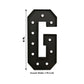 Giant LED Marquee Light Up Letter "G", Black 4ft Pre-Cut Foam Board with 10 Warm White Battery Operated LEDs, Glue Gun and Sticks