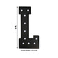 Giant LED Marquee Light Up Letter "L", Black 4ft Pre-Cut Foam Board with 10 Warm White Battery Operated LEDs, Glue Gun and Sticks
