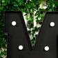 Giant LED Marquee Light Up Letter "M", Black 4ft Pre-Cut Foam Board with 10 Warm White Battery Operated LEDs, Glue Gun and Sticks