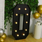 Giant LED Marquee Light Up Letter "O", Black 4ft Pre-Cut Foam Board with 10 Warm White Battery Operated LEDs, Glue Gun and Sticks