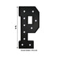 Giant LED Marquee Light Up Letter "P", Black 4ft Pre-Cut Foam Board with 10 Warm White Battery Operated LEDs, Glue Gun and Sticks