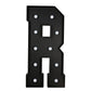 Giant LED Marquee Light Up Letter "R", Black 4ft Pre-Cut Foam Board with 10 Warm White Battery Operated LEDs, Glue Gun and Sticks