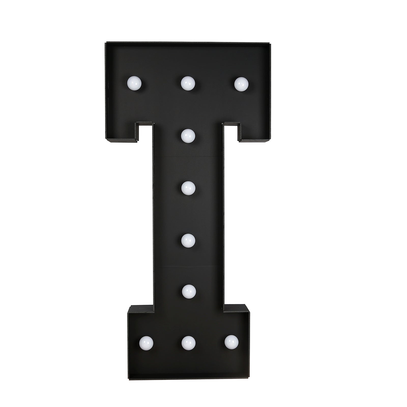 Foam Board LED Letter T 4ft Marquee Black | TCFLinen