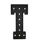 Giant LED Marquee Light Up Letter "T", Black 4ft Pre-Cut Foam Board with 10 Warm White Battery Operated LEDs, Glue Gun and Sticks