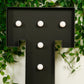 Giant LED Marquee Light Up Letter "T", Black 4ft Pre-Cut Foam Board with 10 Warm White Battery Operated LEDs, Glue Gun and Sticks