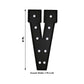 Giant LED Marquee Light Up Letter "V", Black 4ft Pre-Cut Foam Board with 10 Warm White Battery Operated LEDs, Glue Gun and Sticks