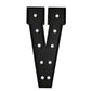 Giant LED Marquee Light Up Letter "V", Black 4ft Pre-Cut Foam Board with 10 Warm White Battery Operated LEDs, Glue Gun and Sticks