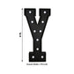Giant LED Marquee Light Up Letter "Y", Black 4ft Pre-Cut Foam Board with 10 Warm White Battery Operated LEDs, Glue Gun and Sticks