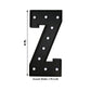 Giant LED Marquee Light Up Letter "Z", Black 4ft Pre-Cut Foam Board with 10 Warm White Battery Operated LEDs, Glue Gun and Sticks