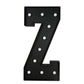 Giant LED Marquee Light Up Letter "Z", Black 4ft Pre-Cut Foam Board with 10 Warm White Battery Operated LEDs, Glue Gun and Sticks