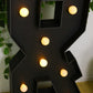 Giant LED Marquee Light Up Symbol "&", Black 4ft Pre-Cut Foam Board with 10 Warm White Battery Operated LEDs, Glue Gun and Sticks