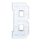 Giant LED Marquee Light Up Letter "B", White 4ft Pre-Cut Foam Board with 10 Warm White Battery Operated LEDs, Glue Gun and Sticks