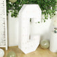 Giant LED Marquee Light Up Letter "C", White 4ft Pre-Cut Foam Board with 10 Warm White Battery Operated LEDs, Glue Gun and Sticks