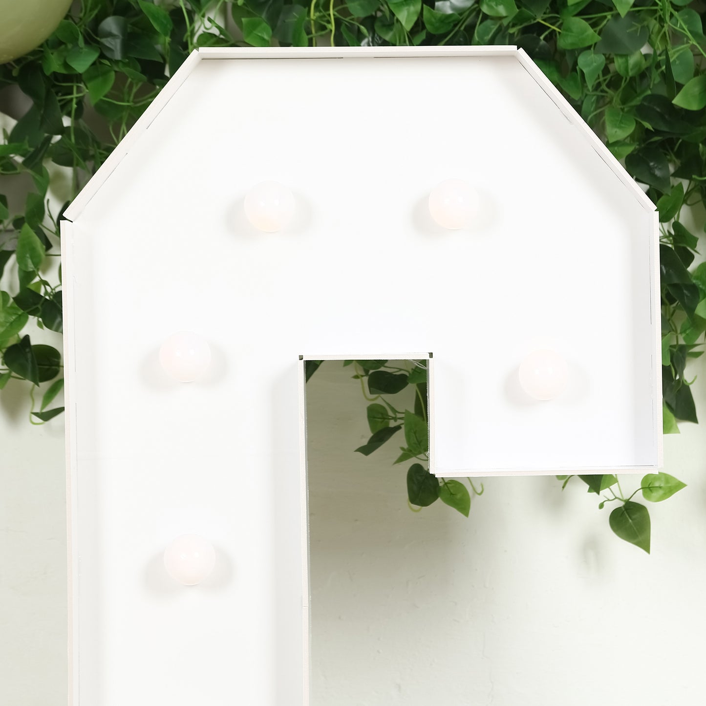 Giant LED Marquee Light Up Letter "C", White 4ft Pre-Cut Foam Board with 10 Warm White Battery Operated LEDs, Glue Gun and Sticks