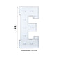 Giant LED Marquee Light Up Letter "E", White 4ft Pre-Cut Foam Board with 10 Warm White Battery Operated LEDs, Glue Gun and Sticks