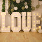 Giant LED Marquee Light Up Letter "E", White 4ft Pre-Cut Foam Board with 10 Warm White Battery Operated LEDs, Glue Gun and Sticks