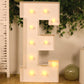 Giant LED Marquee Light Up Letter "E", White 4ft Pre-Cut Foam Board with 10 Warm White Battery Operated LEDs, Glue Gun and Sticks