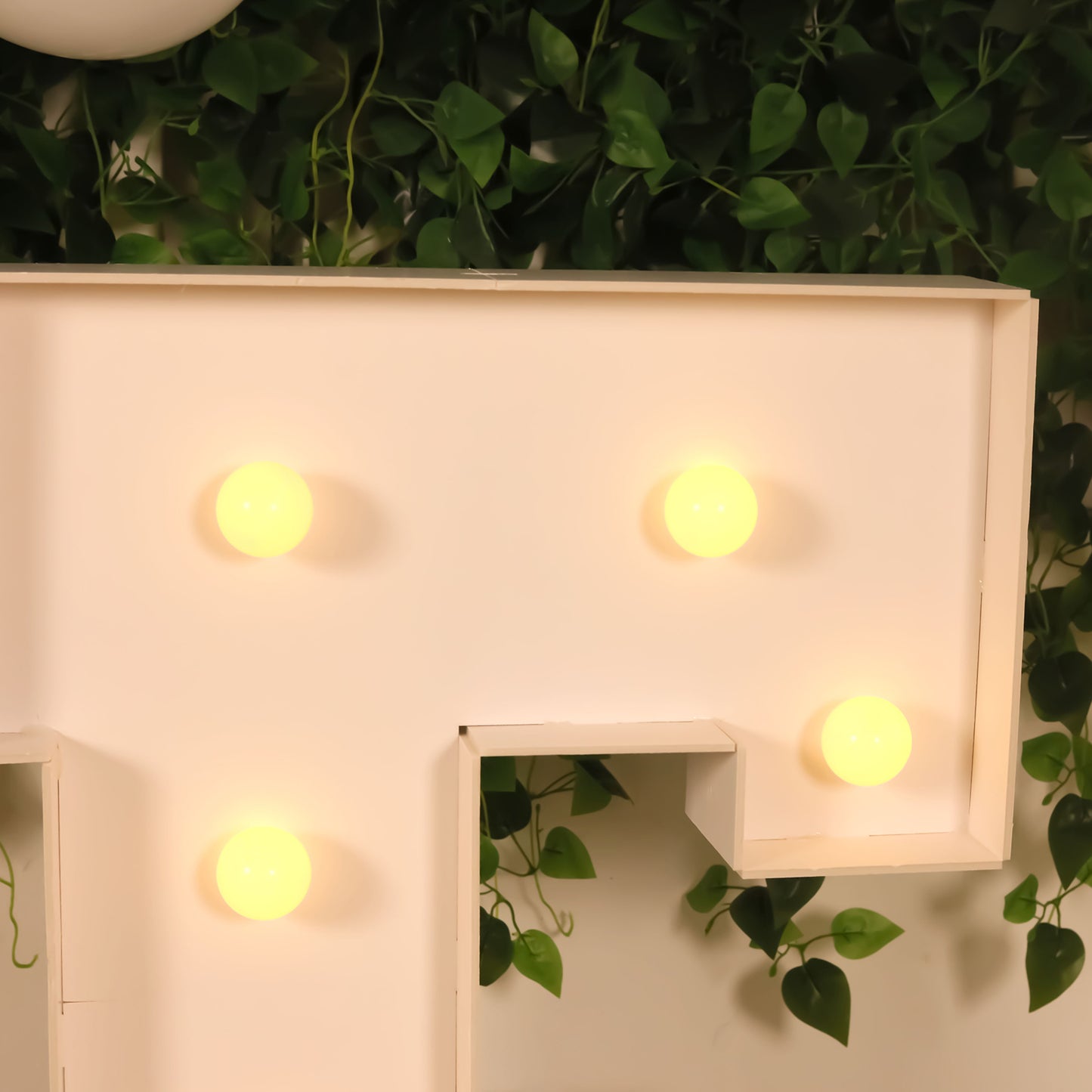 Giant LED Marquee Light Up Letter "F", White 4ft Pre-Cut Foam Board with 10 Warm White Battery Operated LEDs, Glue Gun and Sticks